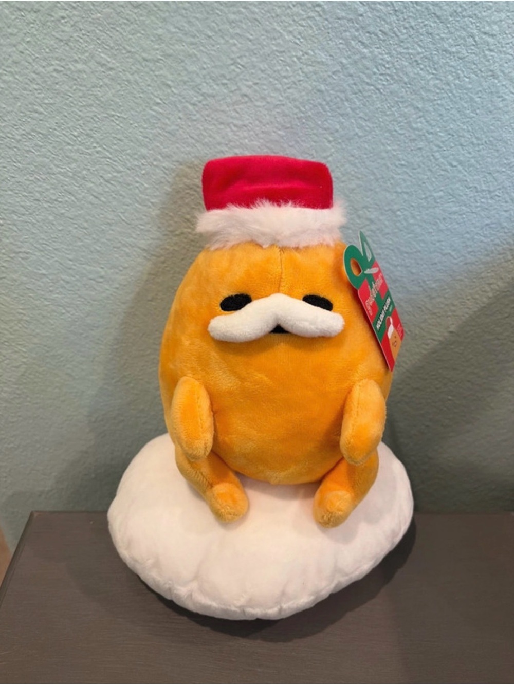Sanrio Gudetama Plush in Santa Hat